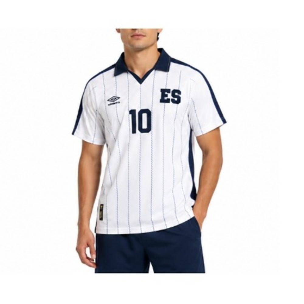 Umbro‎ Men's White Pinstripe El Salvador National Team Soccer Jersey Size XL NWT